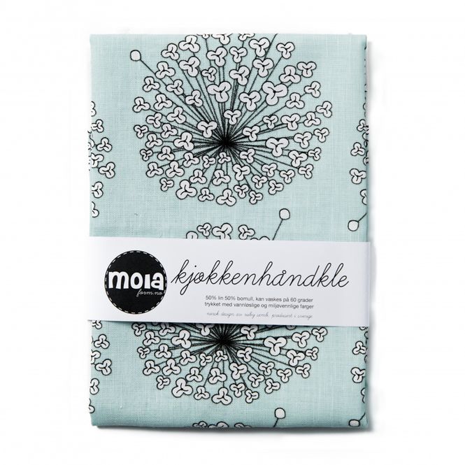 Hovedbilde Kjøkkenhåndkle BLOMST - mint