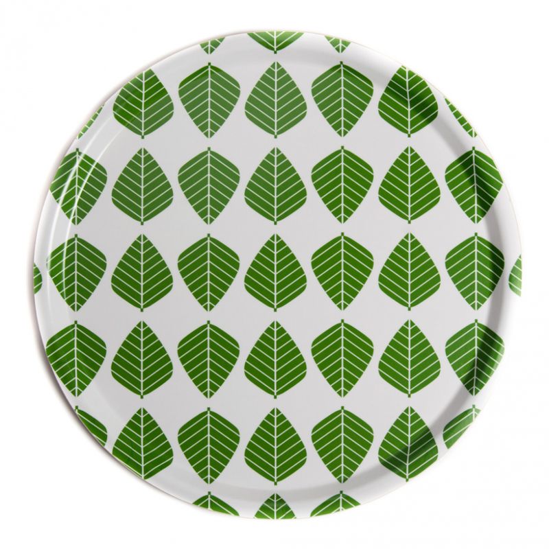 SERVERINGSBRETT løv grønn 38 cm