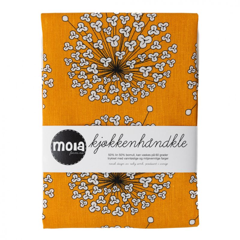 Kjøkkenhåndkle BLOMST - gul