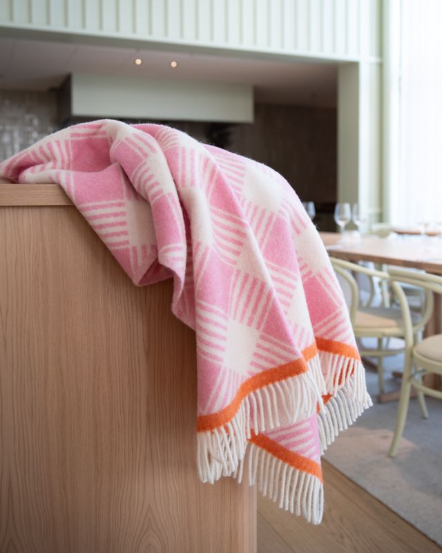 Ullpledd PIKNIK rosa
